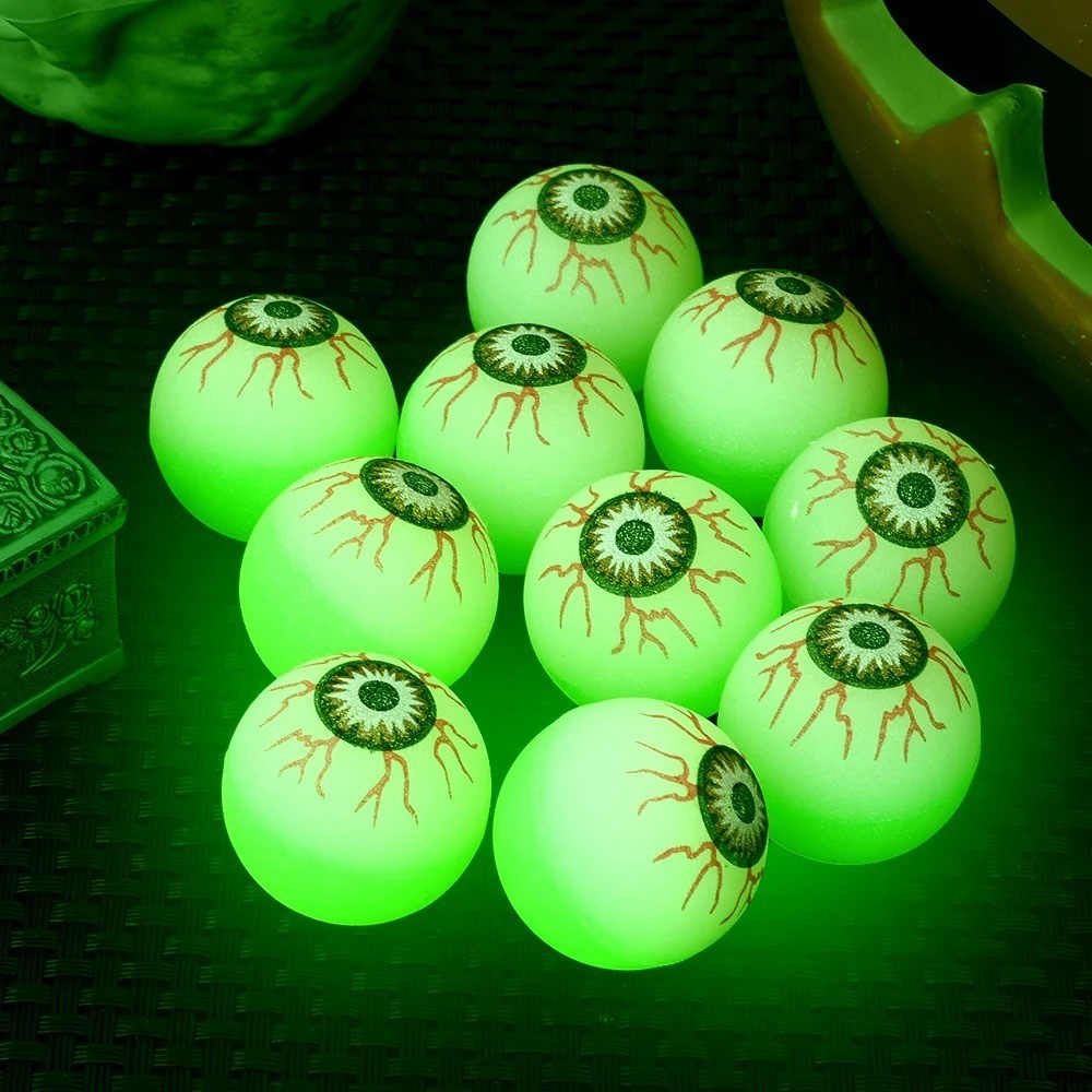 Glow in the Dark Halloween Eyeball Bouncy Balls Horror Party Decor