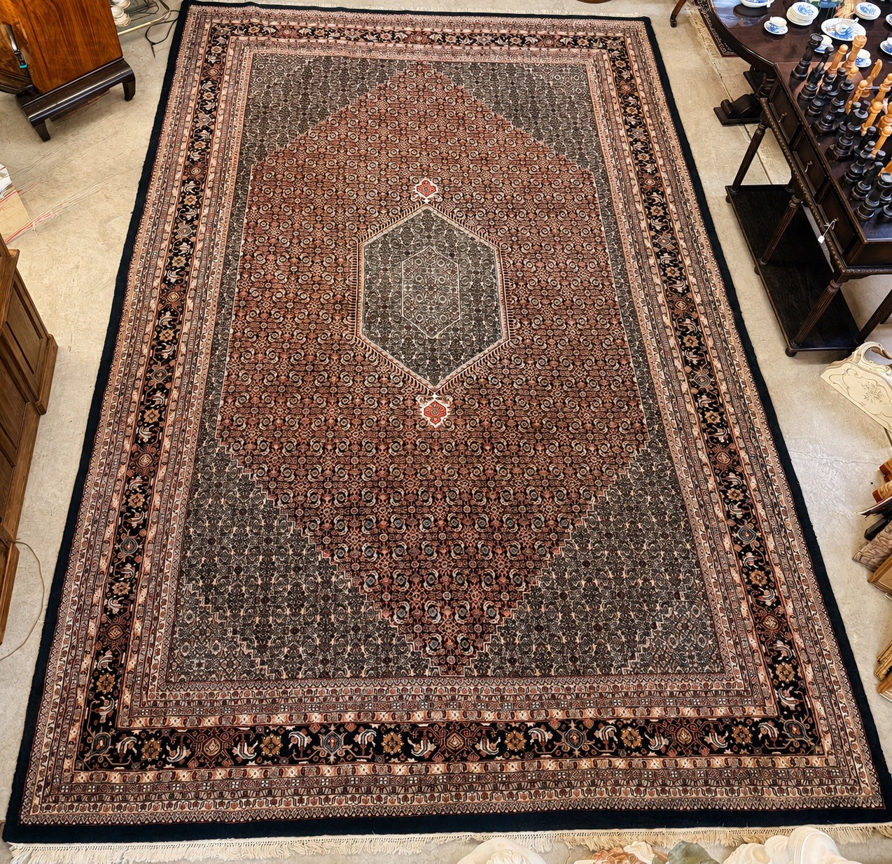 Massive Vintage Bijar India Handmade Hand-Knotted Rug Wool  ~19\' x 12\'