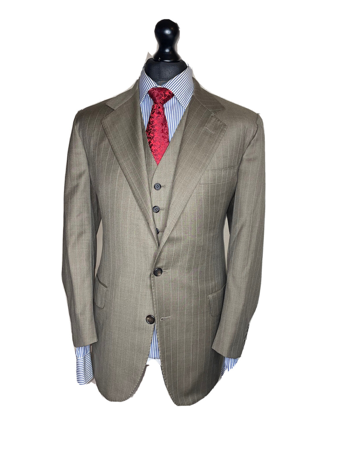 SULKA LUXURY DESIGNER 2 PIECE JACKET WAISTCOAT  COMBO FULL CANVASS 42S
