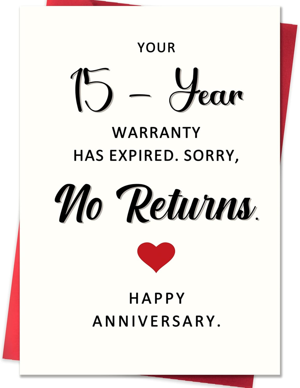 Funny 15 Year Anniversary Card,15Th Wedding Anniversary Card Gifts for Him Her H Funny 15 Year Anniversary Card,15Th Wedding Anniversary Card Gifts for Him Her H