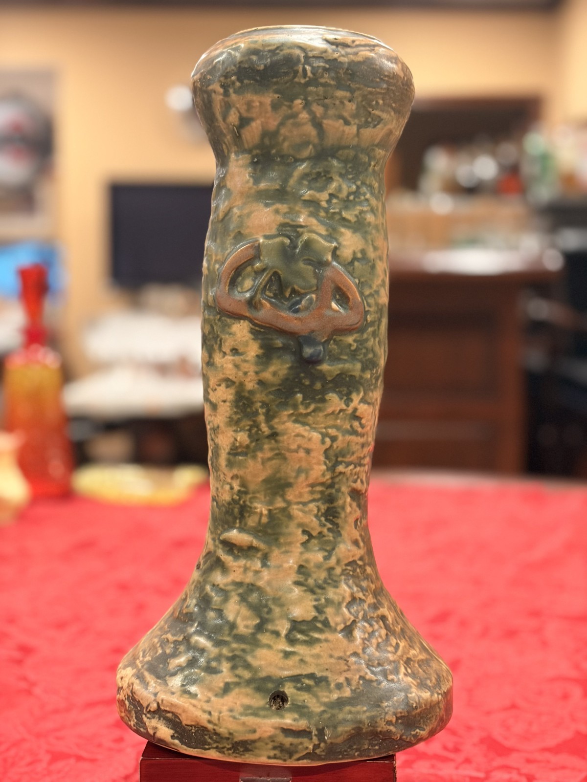 Very Rare Antique Roseville Imperial I Art Pottery 15” Candle Holder 1921 Ex Con