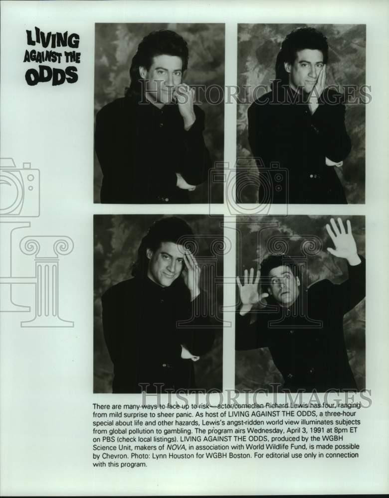 1991 Press Photo Richard Lewis, actor/comedian, hosts \