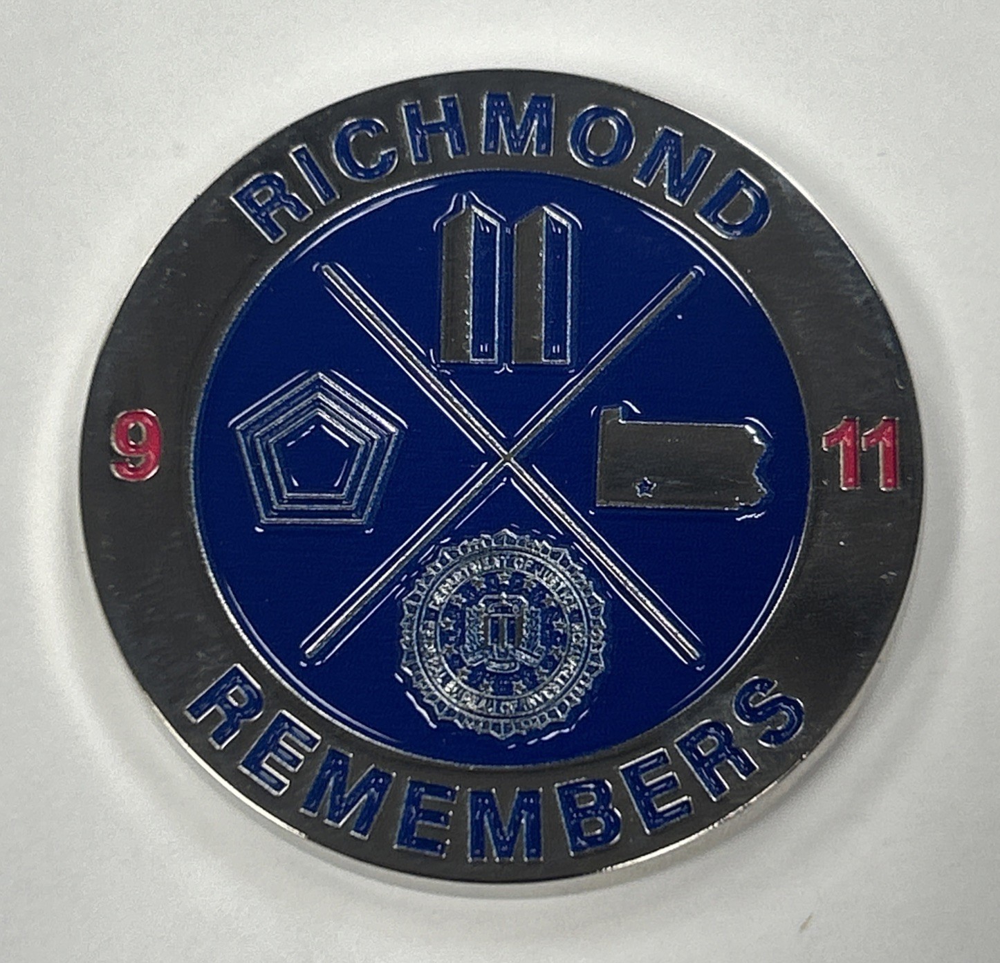FBI Federal Bureau Of Investigation Richmond Division 9/11 Challenge Coin
