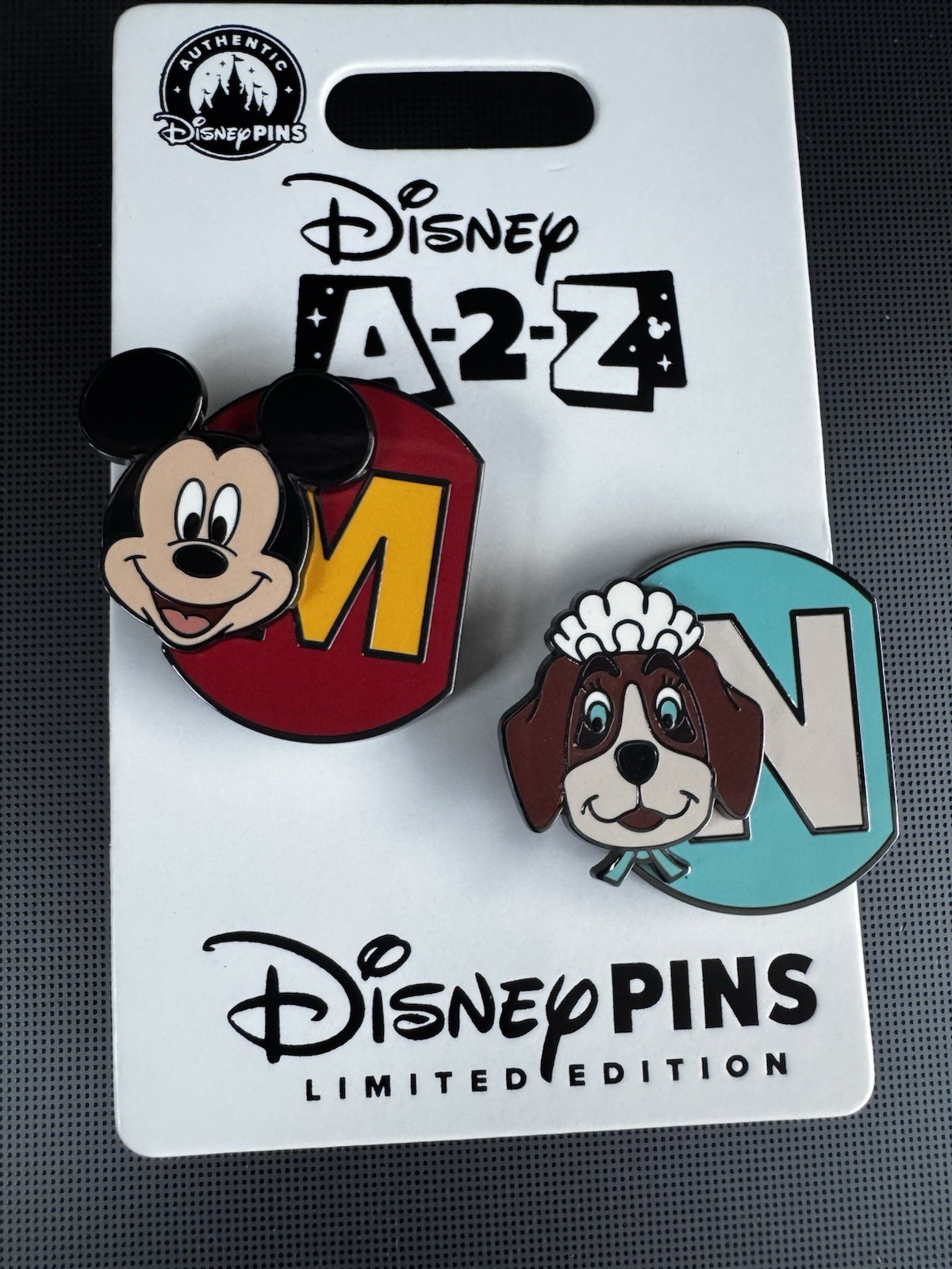 Disney Limited Edition Disney A-2-Z M Mickey N Nana pins Disney Limited Edition Disney A-2-Z M Mickey N Nana pins