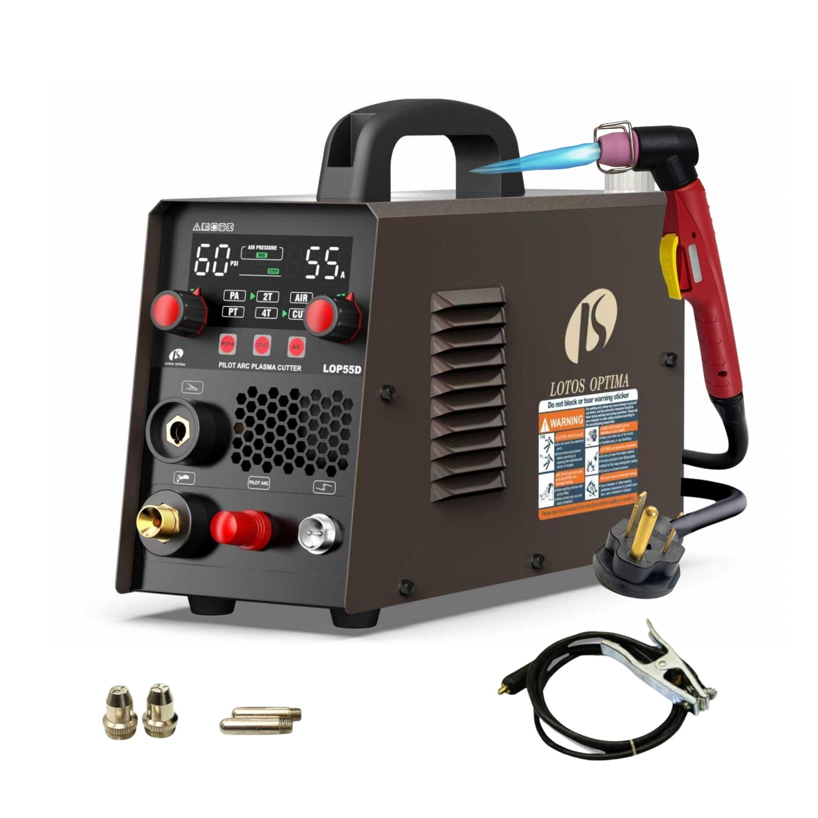 LOTOS LOP55D 55A Plasma Cutter Non-Touch Pilot Arc 110V/220V Dual Voltage 1/2\