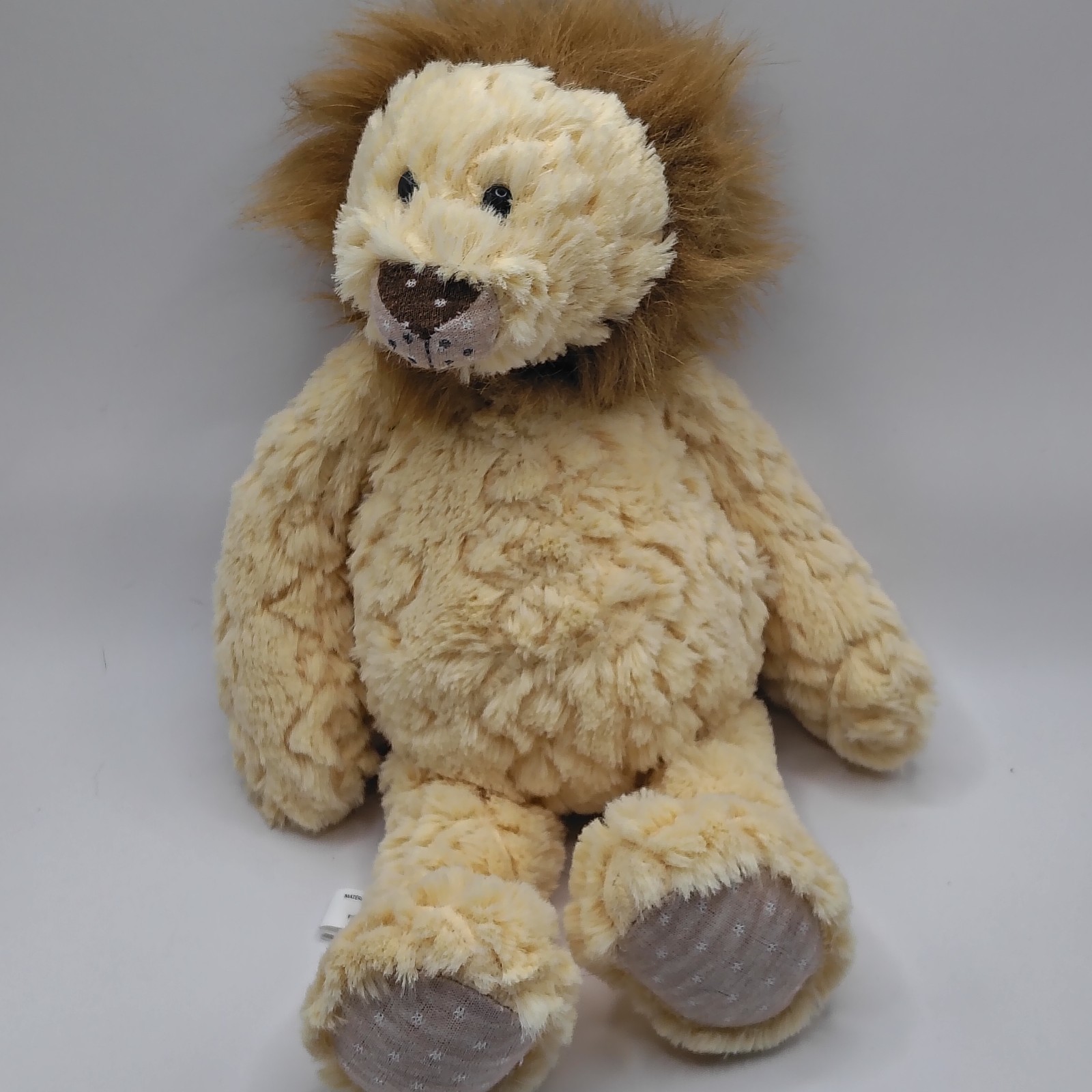 Demdaco Lion Plush Stuffed Animal Yellow magnet Toy Brown Mane Striped Tail Demdaco Lion Plush Stuffed Animal Yellow magnet Toy Brown Mane Striped Tail