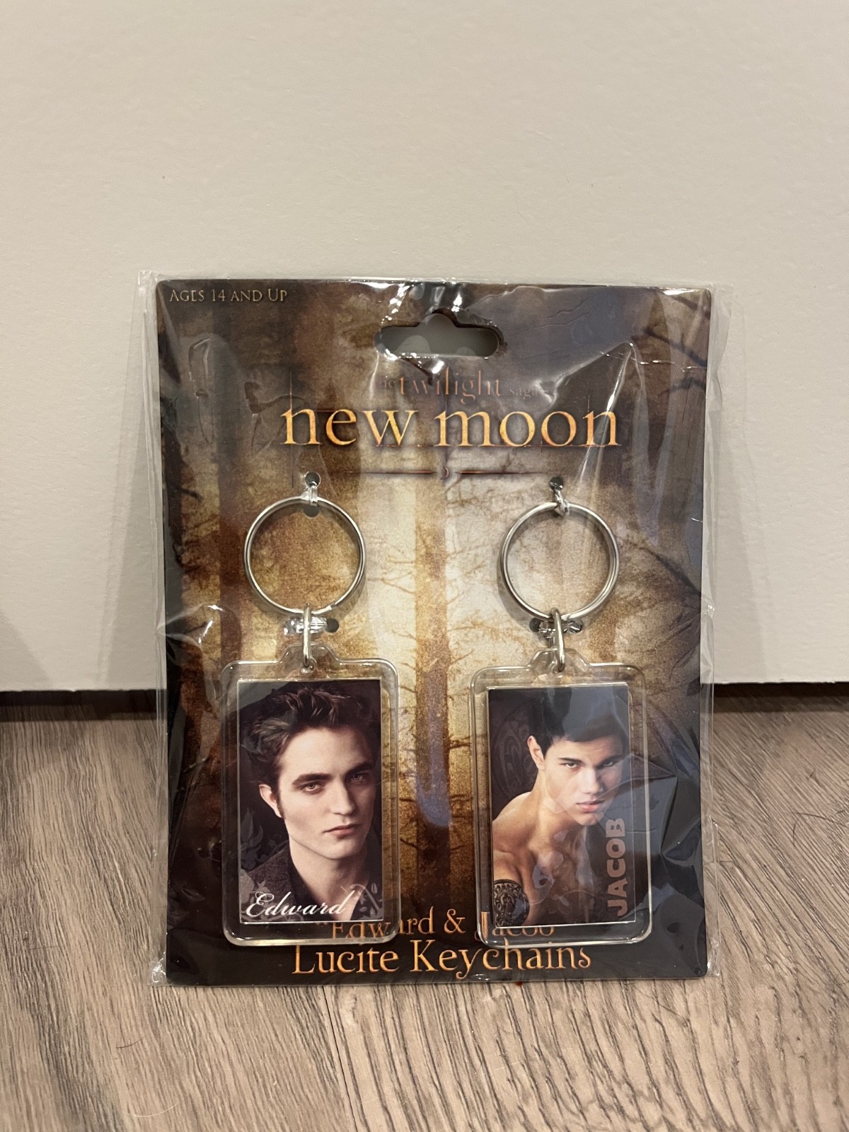 Twilight New Moon Edward And Jacob Lucite Keychains | New in Package | Unopened