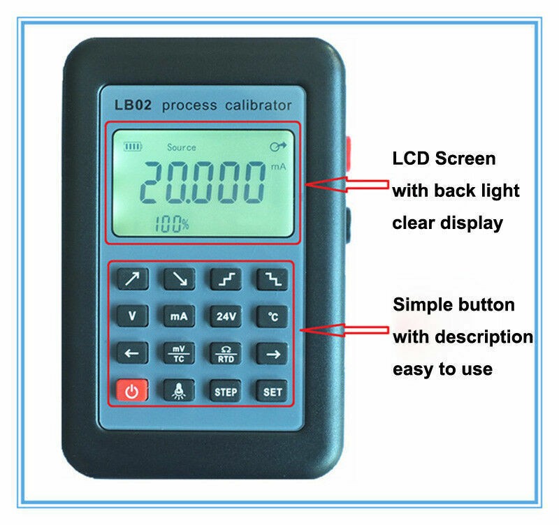 LB06/02 4-20mA Signal Generator/0-10V/mV/Thermocouple/Signal Source Calibrator