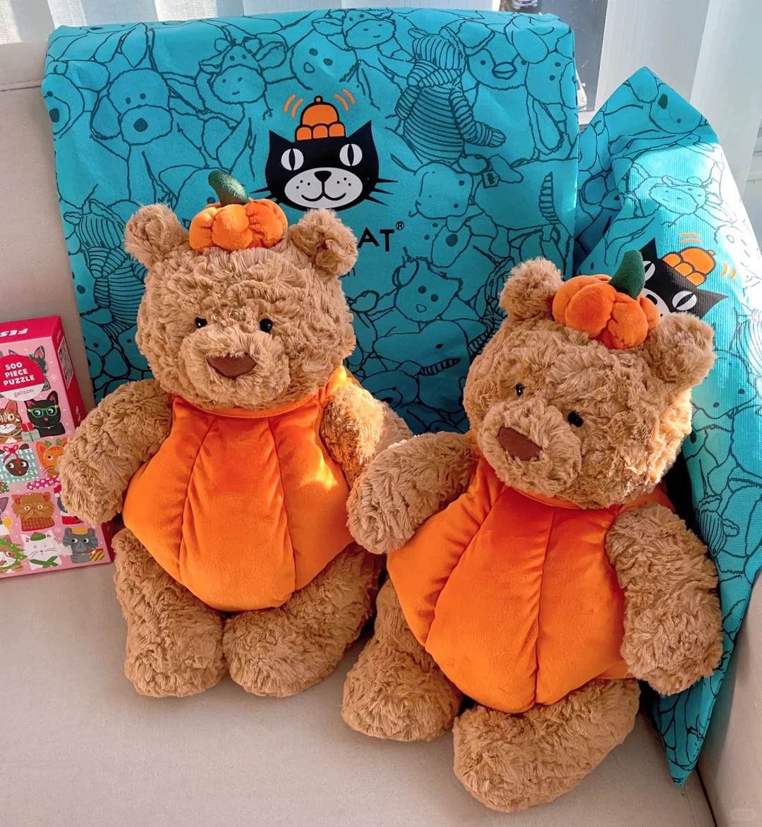 Jellycat Pumpkin Bartholomew Bear 14in Retired Halloween Plush NWT