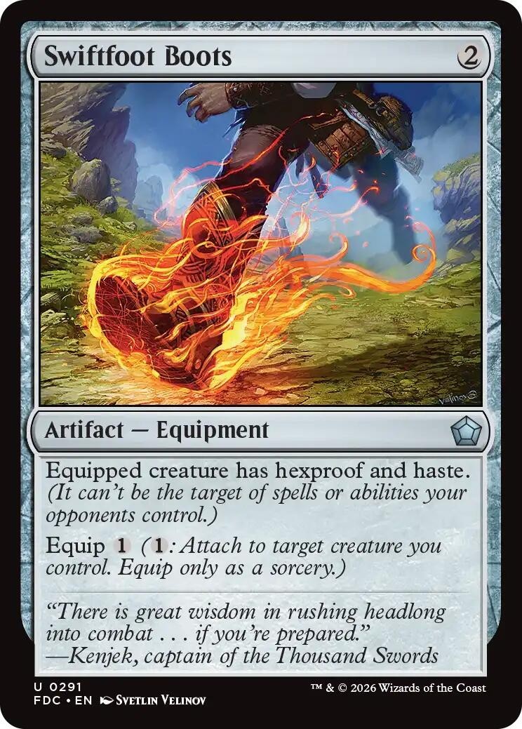 MTG FDC U Swiftfoot Boots #291 NM MTG FDC U Swiftfoot Boots #291 NM