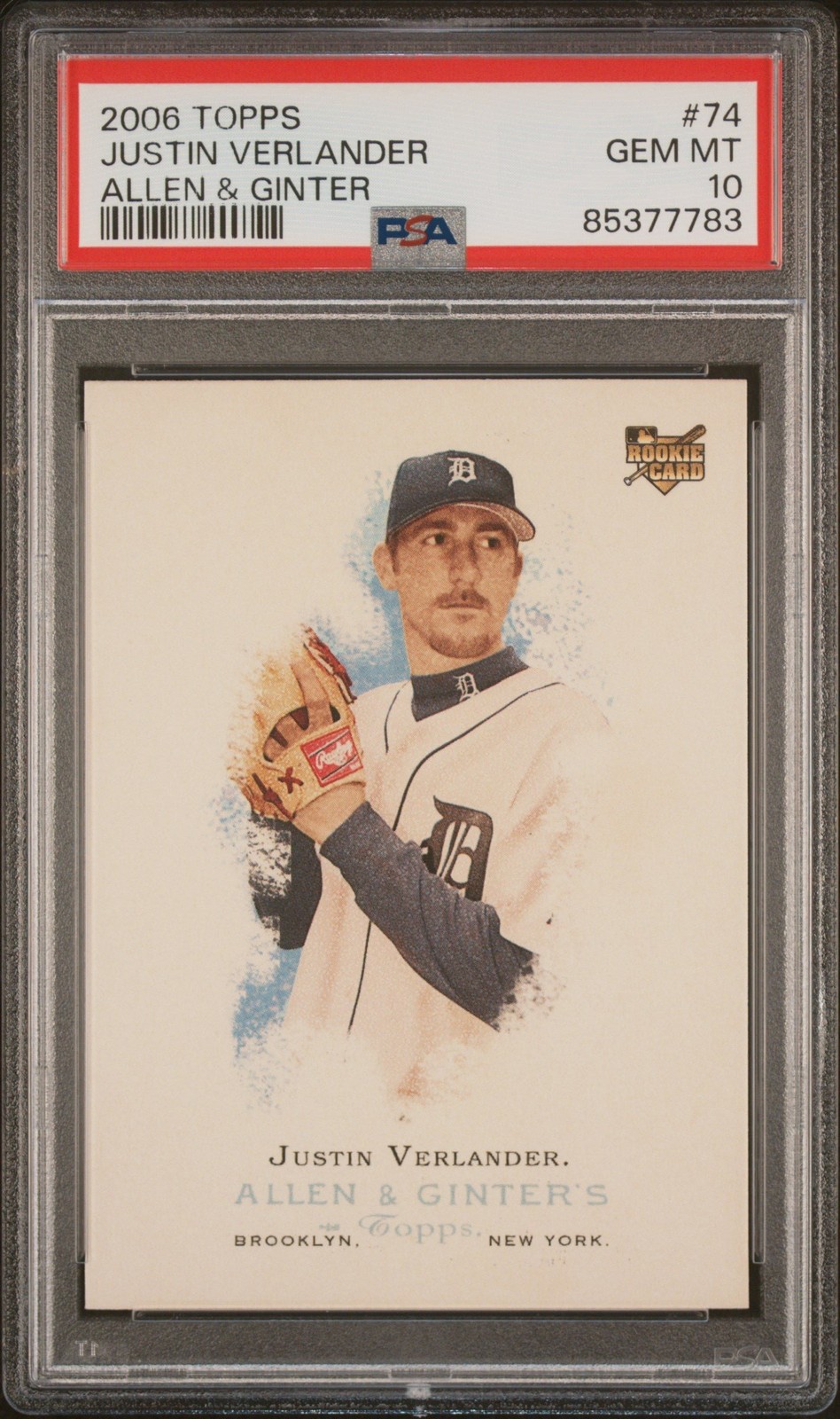 Graded 2006 Topps Allen & Ginter Justin Verlander #74 RC Card PSA 10