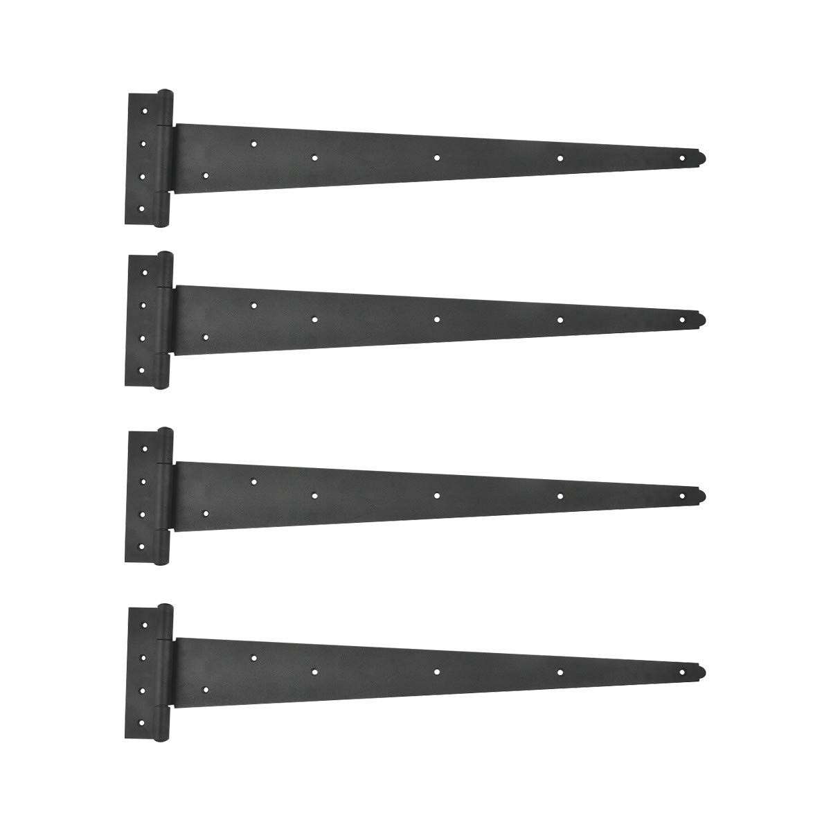 Renovators Supply Manufacturing Black T Strap Shed Door Hinge 25-1/4 Inch Rustic