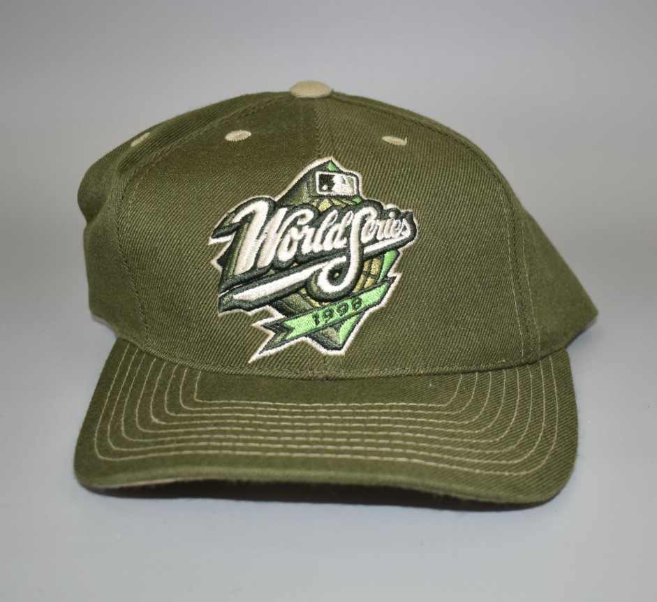 1998 MLB World Series Vintage Logo 7 Green Snapback Cap Hat 1998 MLB World Series Vintage Logo 7 Green Snapback Cap Hat