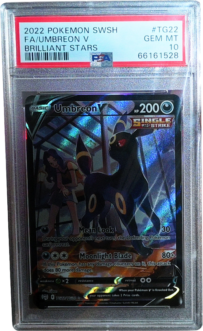 2022 Pokemon Sword & Shield Brilliant Stars Full Art #TG22 Umbreon V - PSA 10