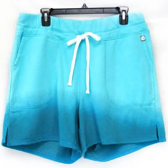 LIVI Lane Bryant Plus Blue Tie-Dye French Terry Pockets Stretch Shorts 22/24