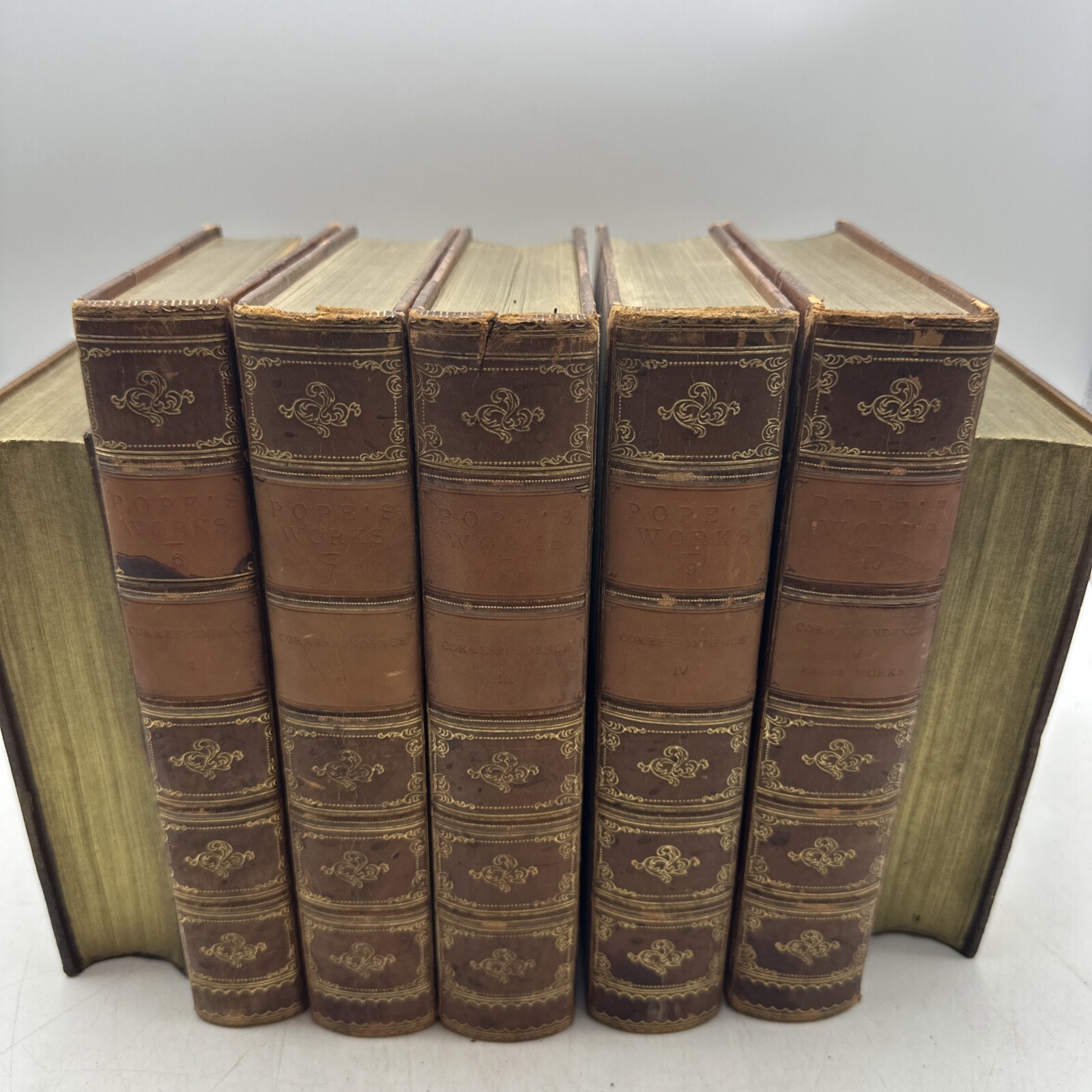 The Works Of Alexander Pope - New Ed- Vol. 6-10 -1871- Leather 41-9