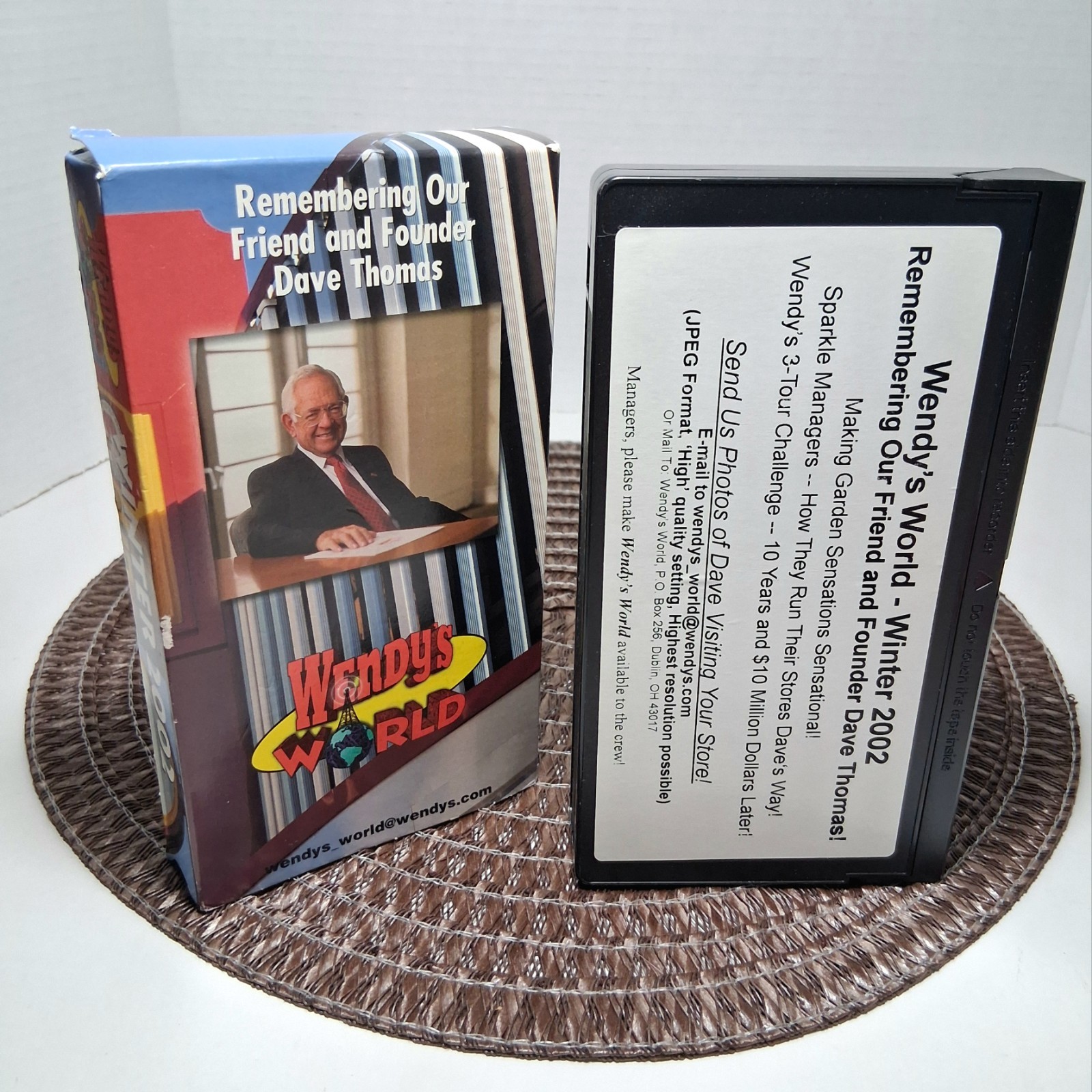 Wendy\'s World Winter 2002 VHS Dave Thomas Tribute Memorial Corporate Training