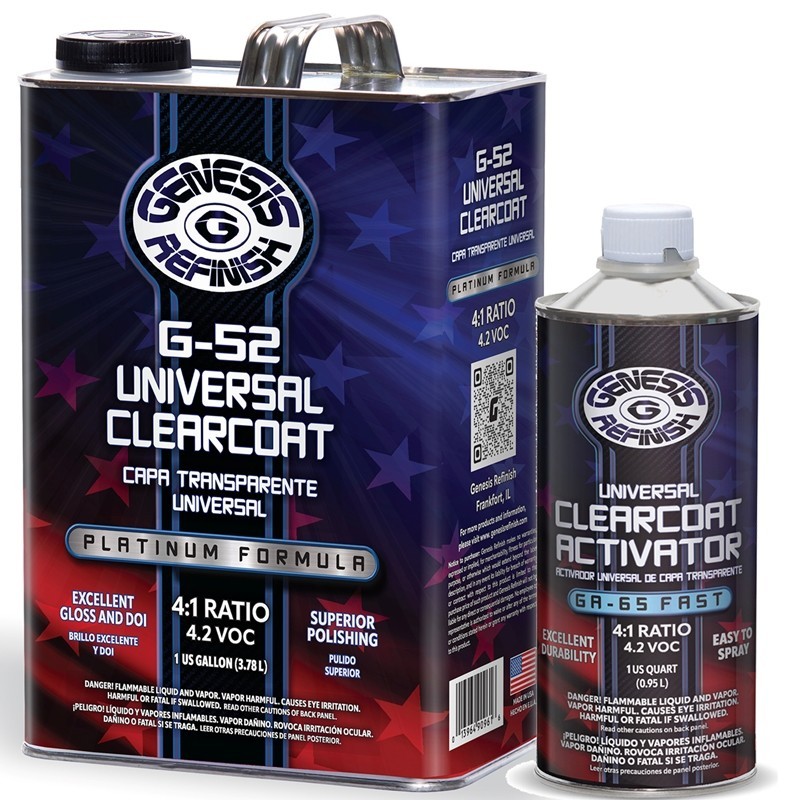 Automotive Paint Kit Universal 4:1 Clearcoat G-52 With Hardener 1 Gallon Kit
