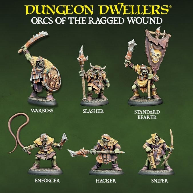 ORC OF THE RAGGED WOUND BOX SET Reaper Minis Bones USA Dungeon Dwellers REM07201