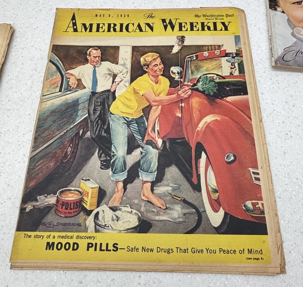 Vintage 1956 American Weekly Cover: \ Vintage 1956 American Weekly Cover: \