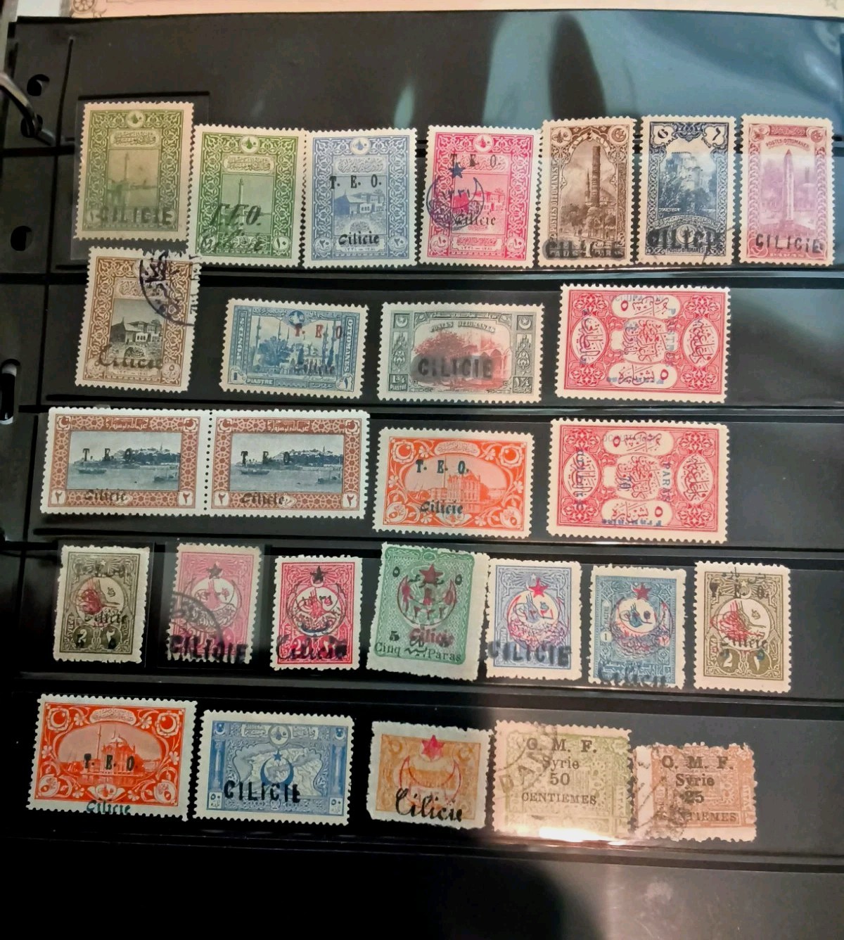 CILICIE FRENCH MANDATE 1920 Ottoman Stamps w Overprint CILICIE FRENCH MANDATE 1920 Ottoman Stamps w Overprint