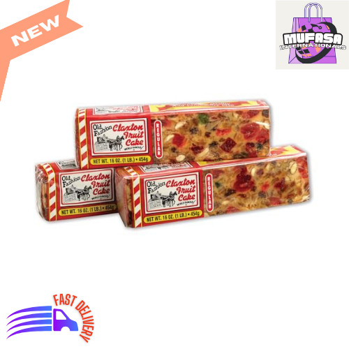 Claxton Fruit Cake, 3 Pack, Regular Recipe, 1 lb, Fresh Claxton Fruit Cake, 3 Pack, Regular Recipe, 1 lb, Fresh