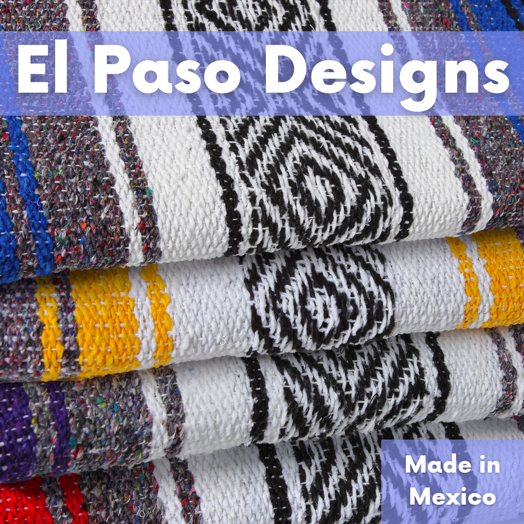 El Paso Designs Mexican Yoga Blankets (2 Blankets Random Color)