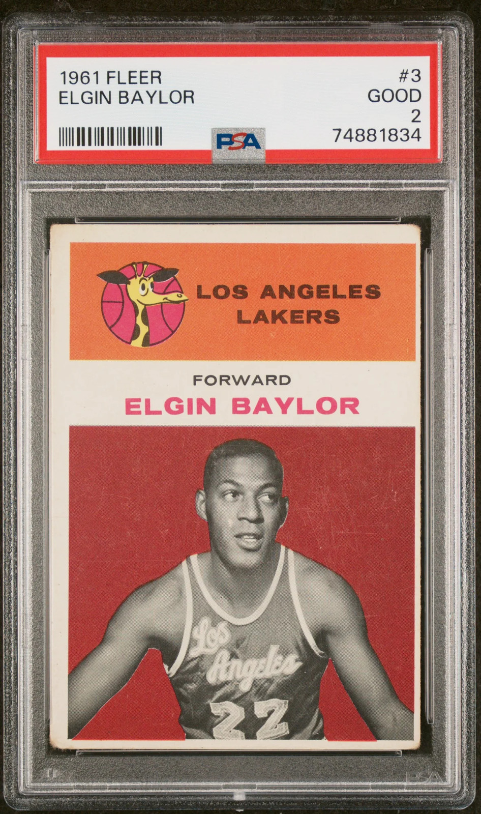 1961 Fleer Elgin Baylor #3 PSA 2 1961 Fleer Elgin Baylor #3 PSA 2