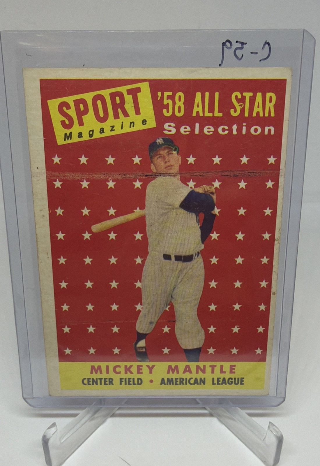 1958 Topps - Sport Magazine \'58 All Star Selection Mickey Mantle #487
