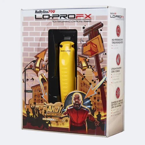 BabylissPRO LO-PROFX Cordless Trimmer Limited Edition Andy Authentic | FX726YI BabylissPRO LO-PROFX Cordless Trimmer Limited Edition Andy Authentic | FX726YI