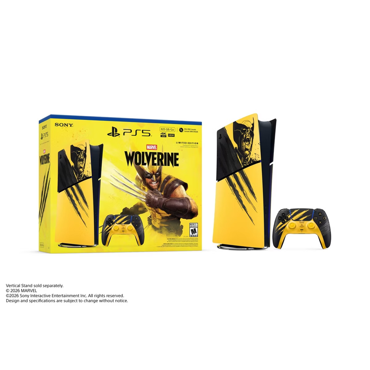 PRESALE Sony PS5 Digital Edition Marvel’s Wolverine Limited Battle Yellow