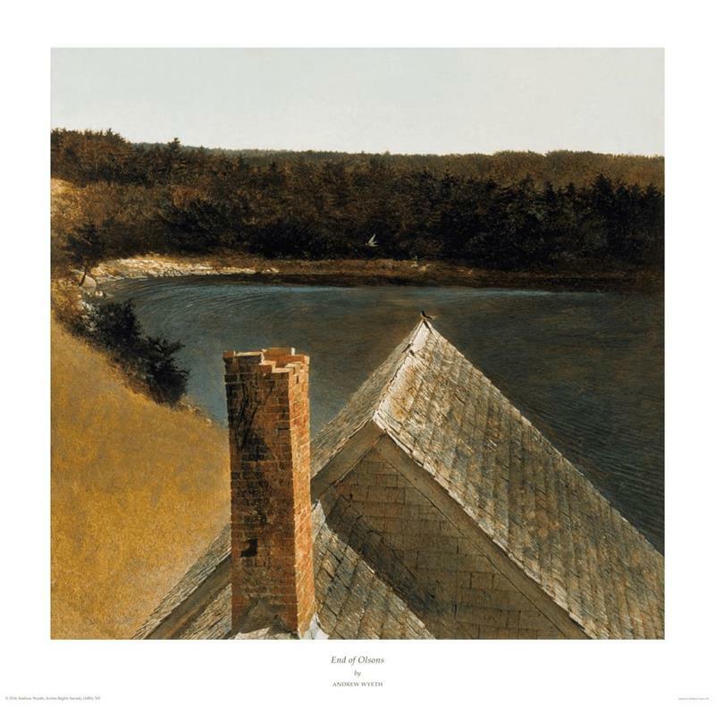End of Olsons by Andrew Wyeth Art Print Landscape Offset Lithograph 24x23.75