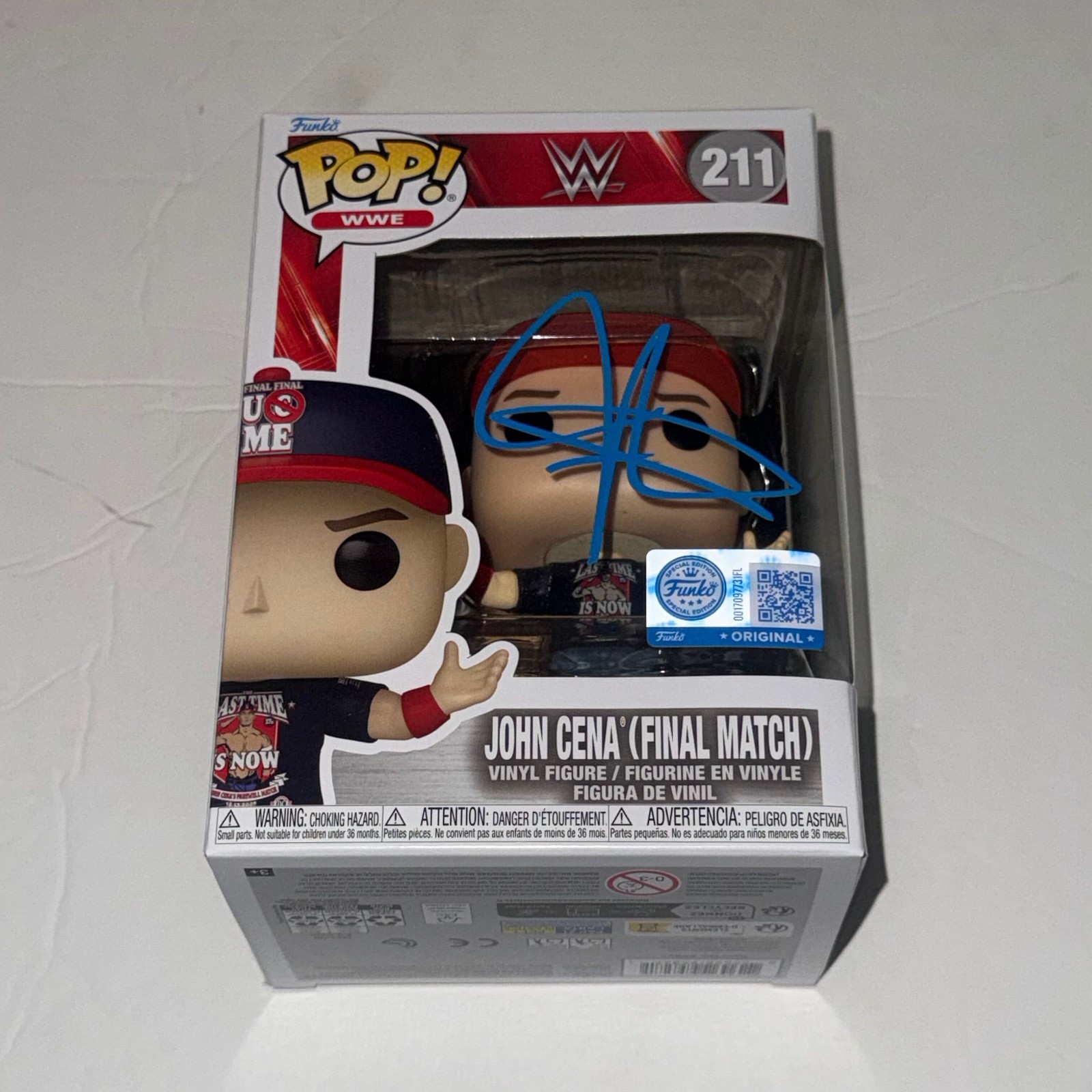 John Cena Autographed WWE Final Match Last Time is Now Funko Pop Toy 1