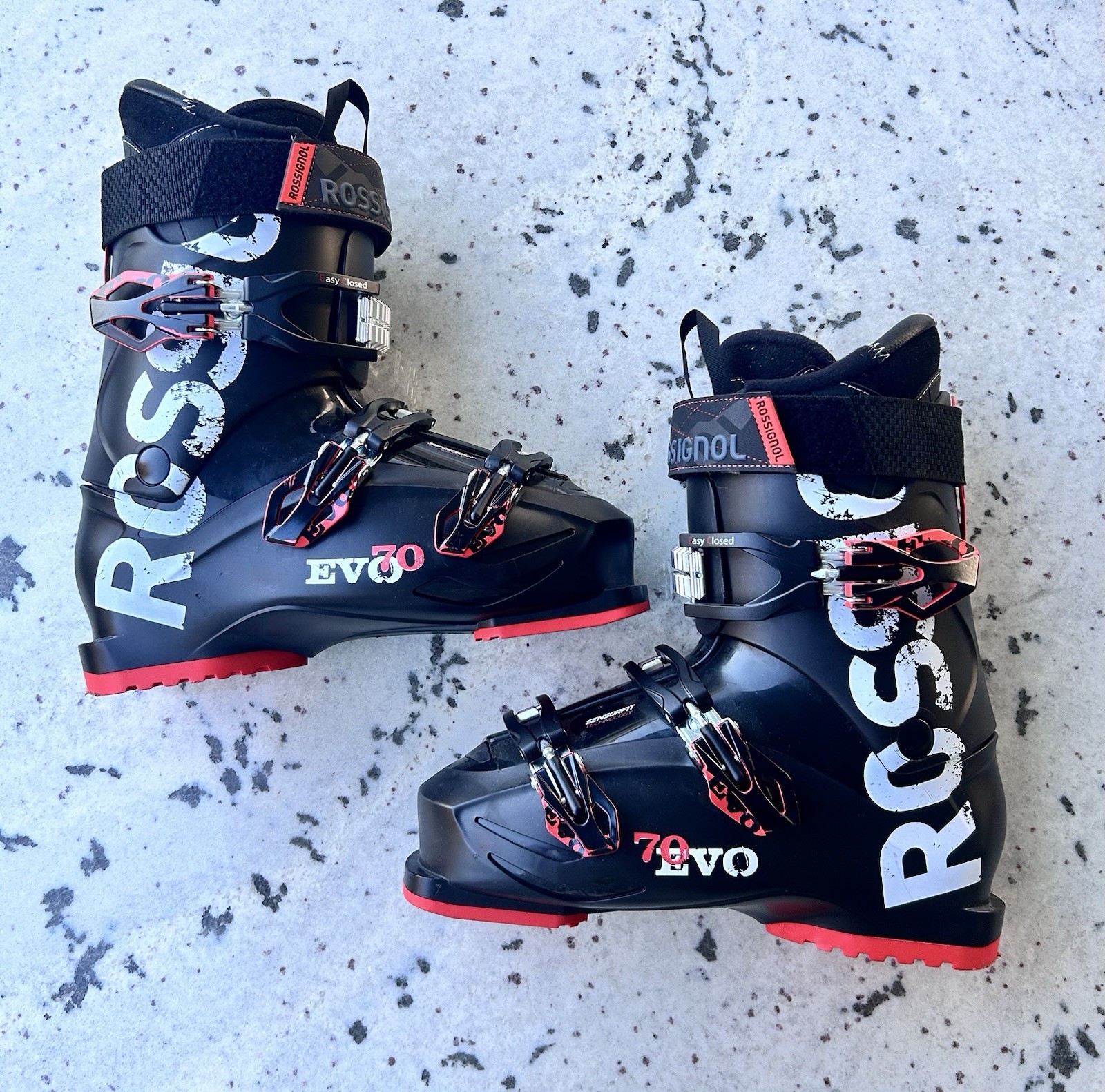 🎿ROSSIGNOL EVO 70 Men’s Ski Boots Black Red Size 27.5 / Mondo 318 mm