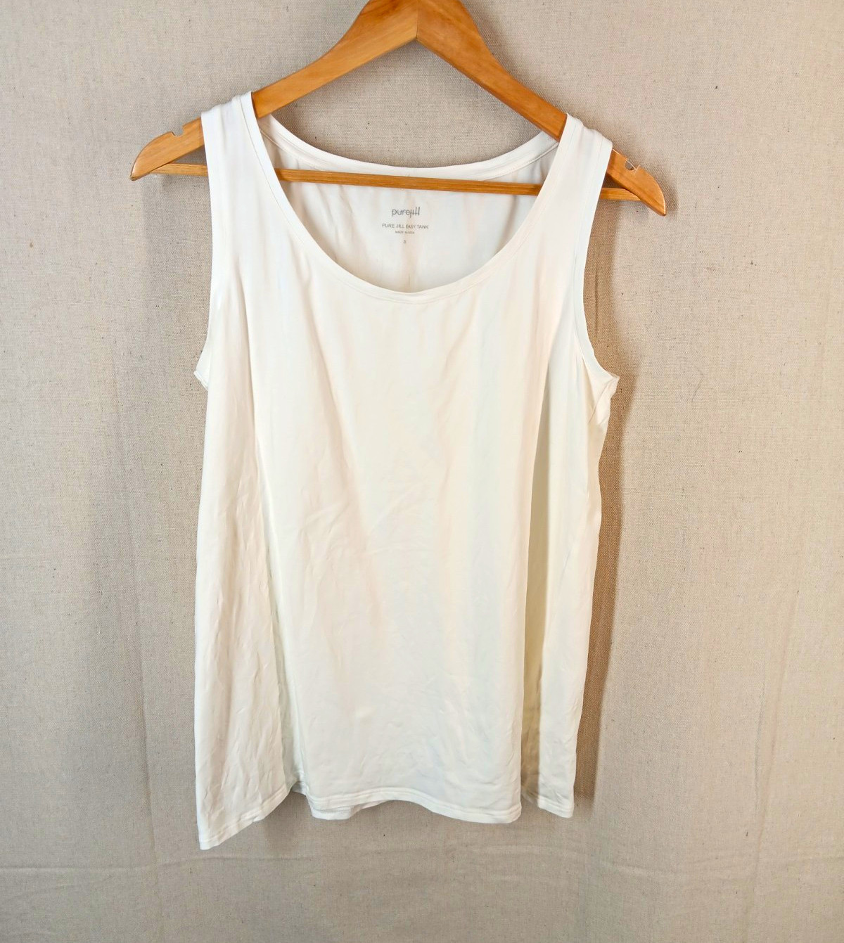 Pure Jill Women’s S White Solid Scoop Neck Sleeveless Easy Tank Top Pure Jill Women’s S White Solid Scoop Neck Sleeveless Easy Tank Top
