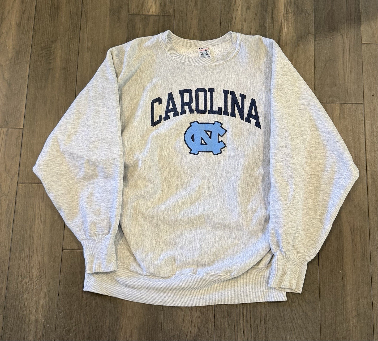 Vintage Champion Reverse Weave UNC Carolina Sweatshirt XL Gray Tar Heels 90s