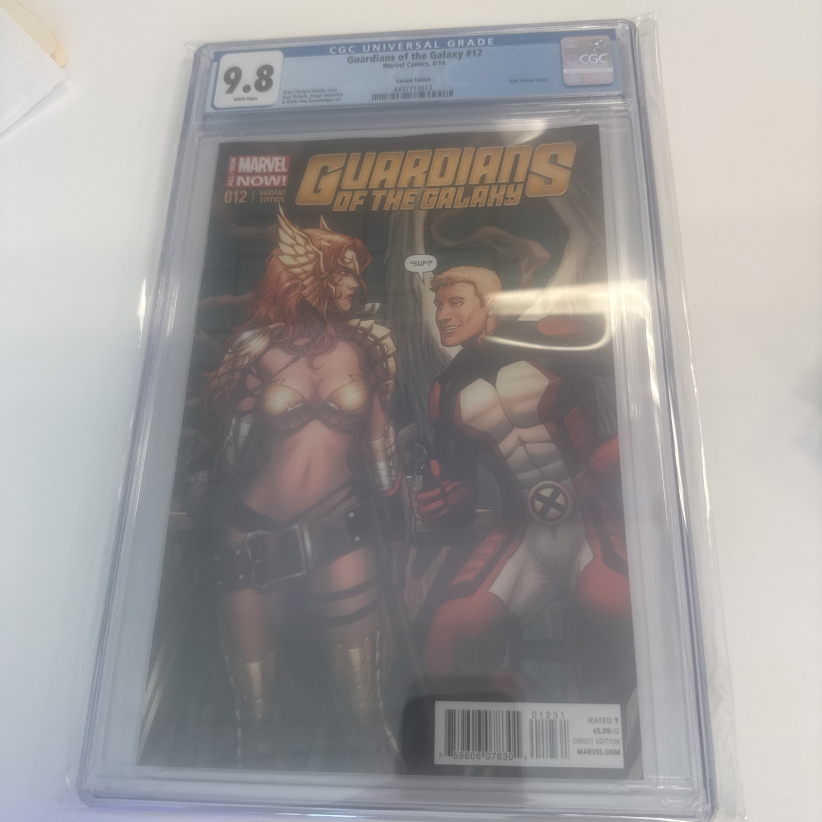 Guardians Of The Galaxy #12 Dale Keown 1:50 Variant Angela CGC 9.8 2014 Marvel Guardians Of The Galaxy #12 Dale Keown 1:50 Variant Angela CGC 9.8 2014 Marvel