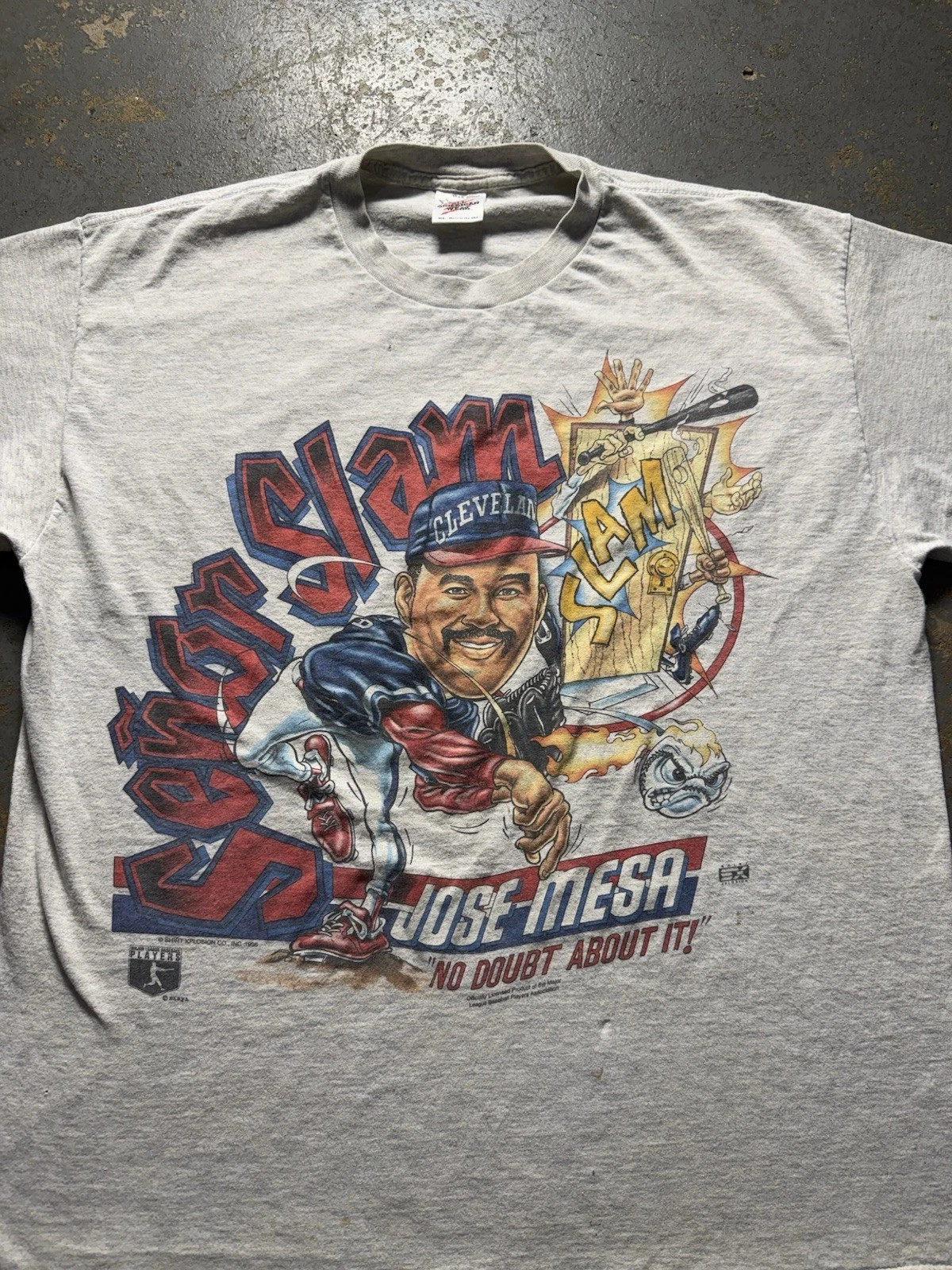 Remake 1996 Cleveland Indians Jose Mesa “Senor Slam” Caricature T shirt HN6355