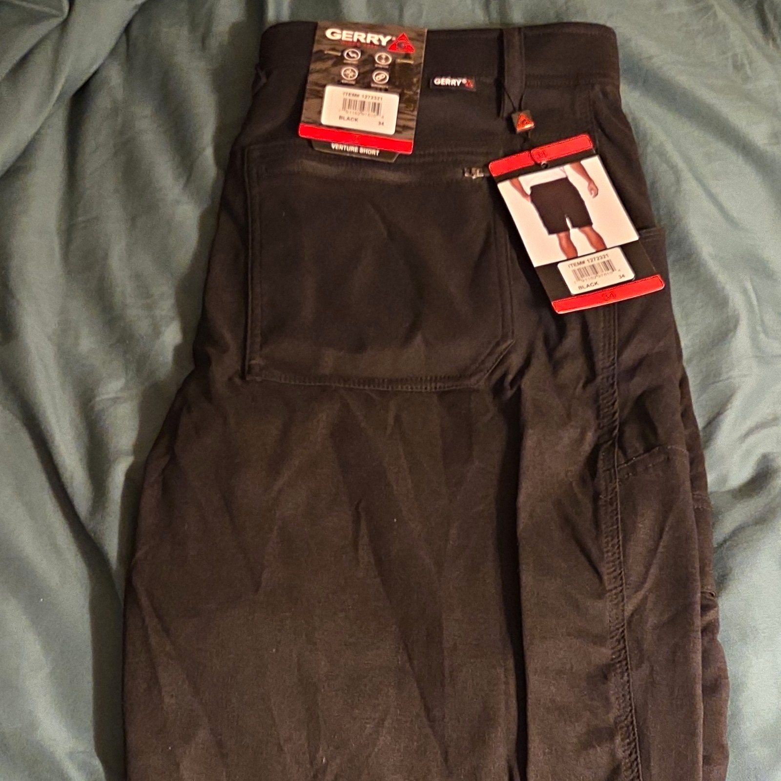 Gerry Venture Shorts Men’s Black 34 Waist 9\ Gerry Venture Shorts Men’s Black 34 Waist 9\