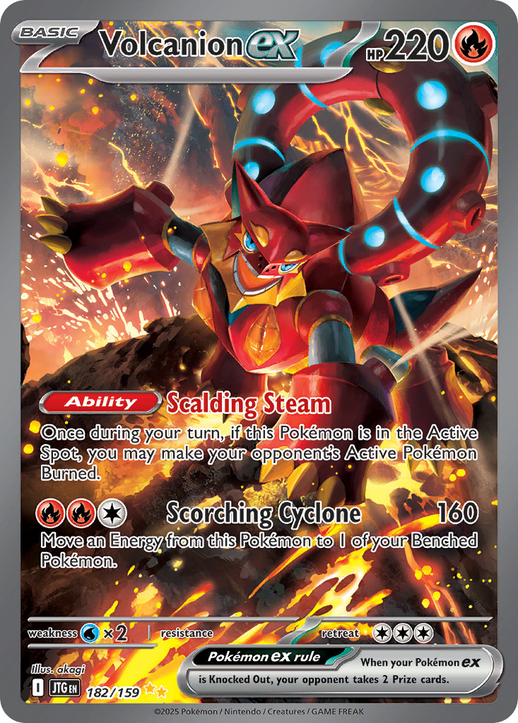 Volcanion ex 182/159 Special Illustration Rare Journey Together Pokemon Holo NM