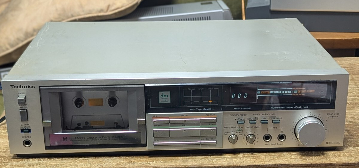 Technics RS-M255X Stereo Cassette Deck AC100V 50Hz/60Hz Silver 1981 Japan