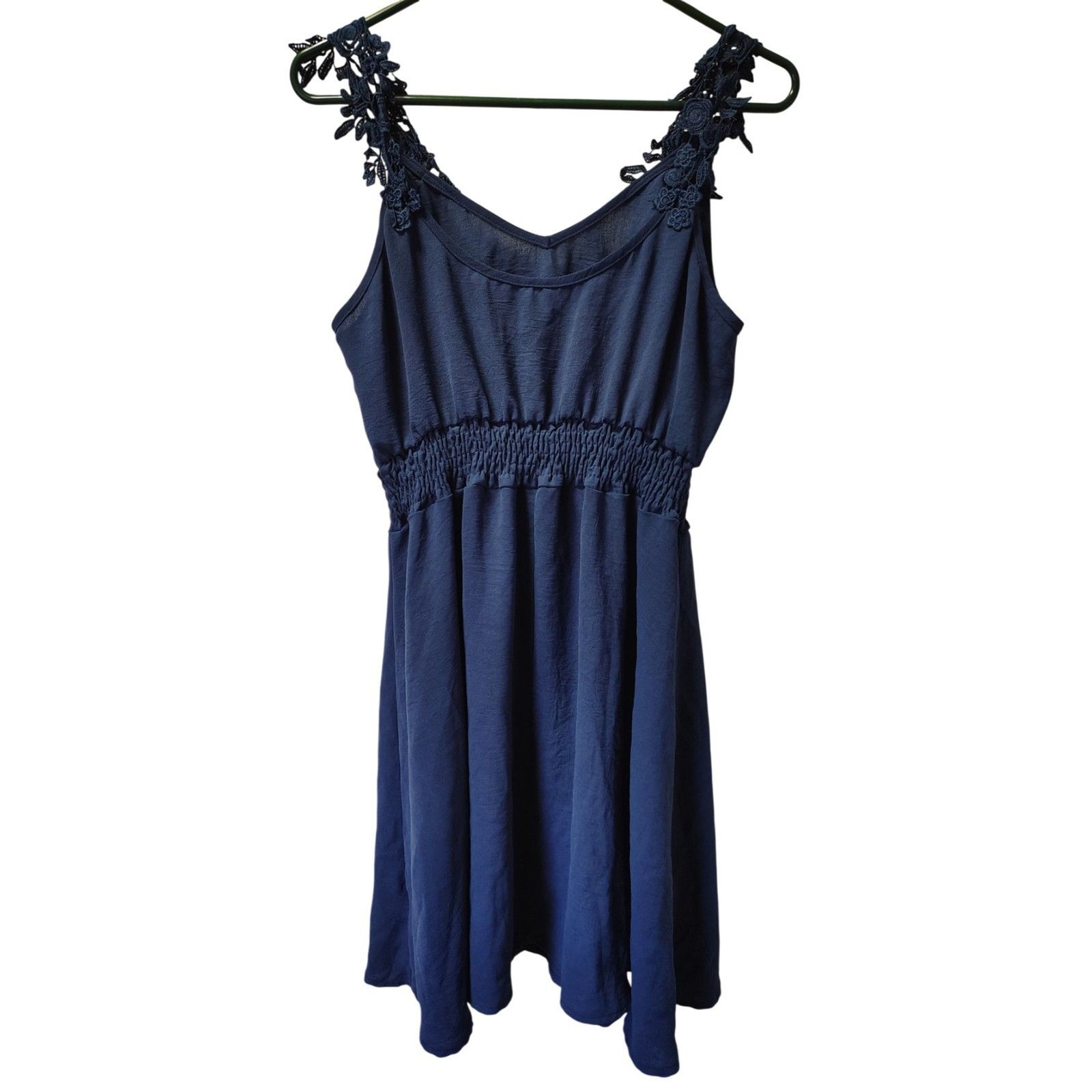 Shein Women\'s Large Blue Above Knee Sleeveless Dress