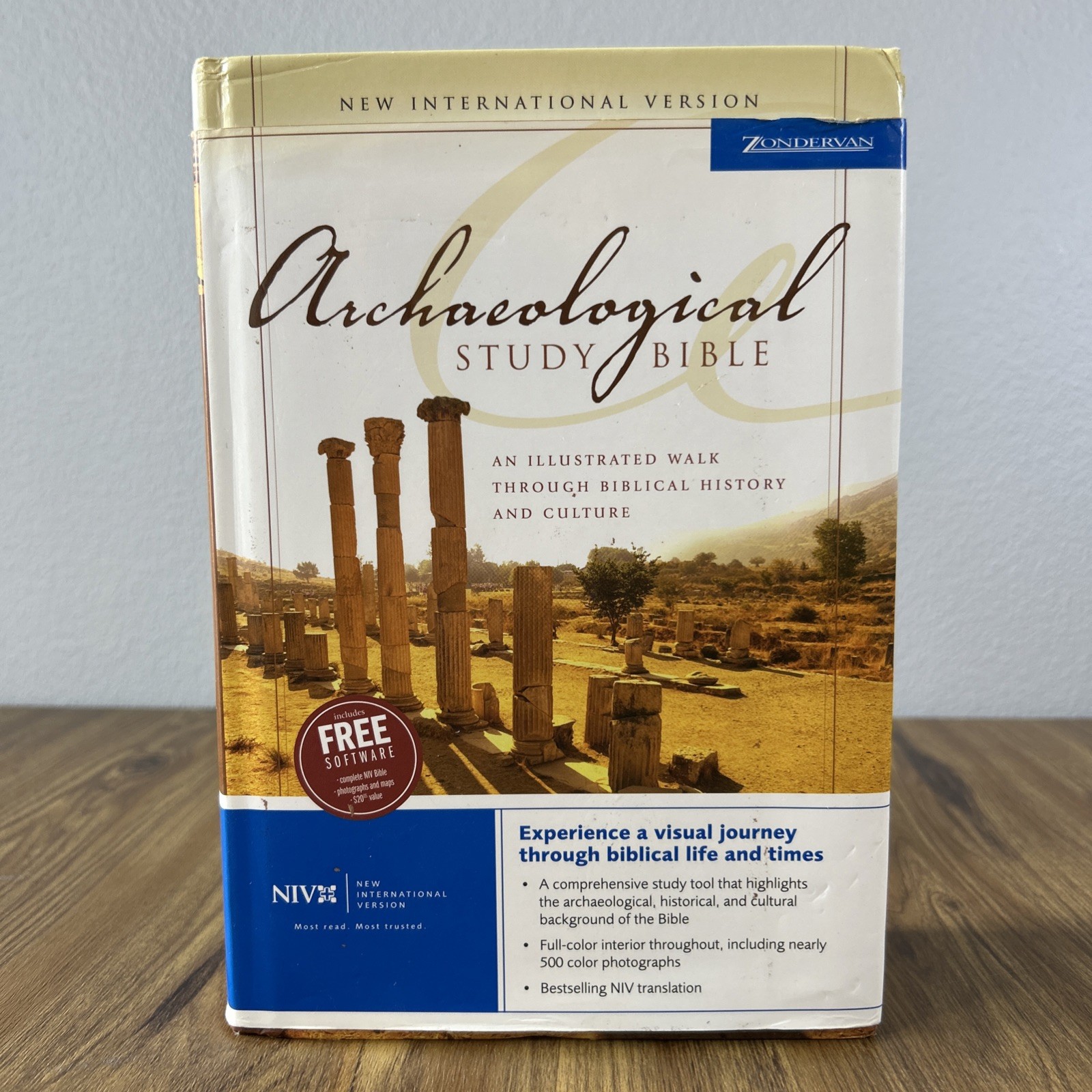 NIV Archaeological Study Bible Illustrated Walk Through Biblical History NO DISC