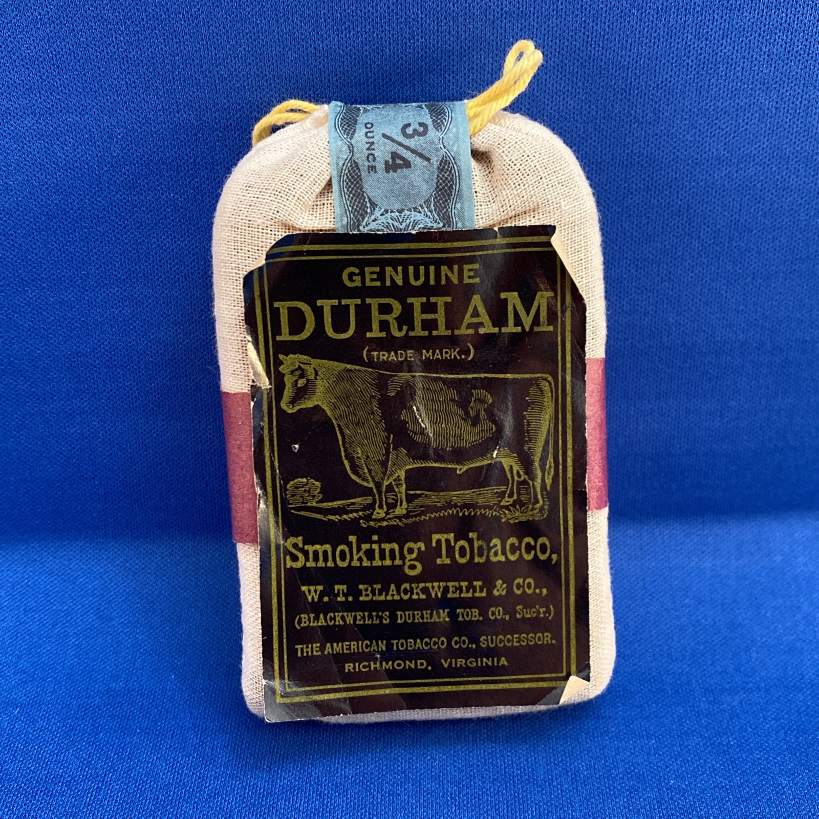 Vintage Bull Durham Smoking Tobacco Collectible Pouch Original Blackwell Vintage Bull Durham Smoking Tobacco Collectible Pouch Original Blackwell