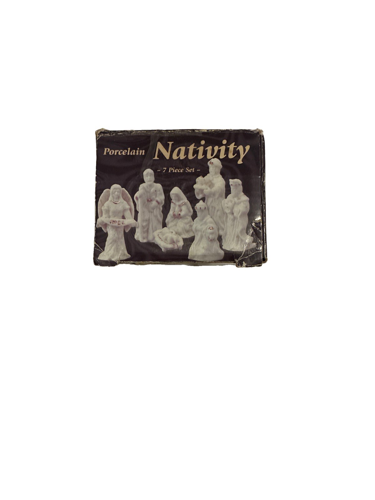 Giftco Inc Porcelain Christmas Nativity 7 Piece Set - White w/ Gold Accents Giftco Inc Porcelain Christmas Nativity 7 Piece Set - White w/ Gold Accents