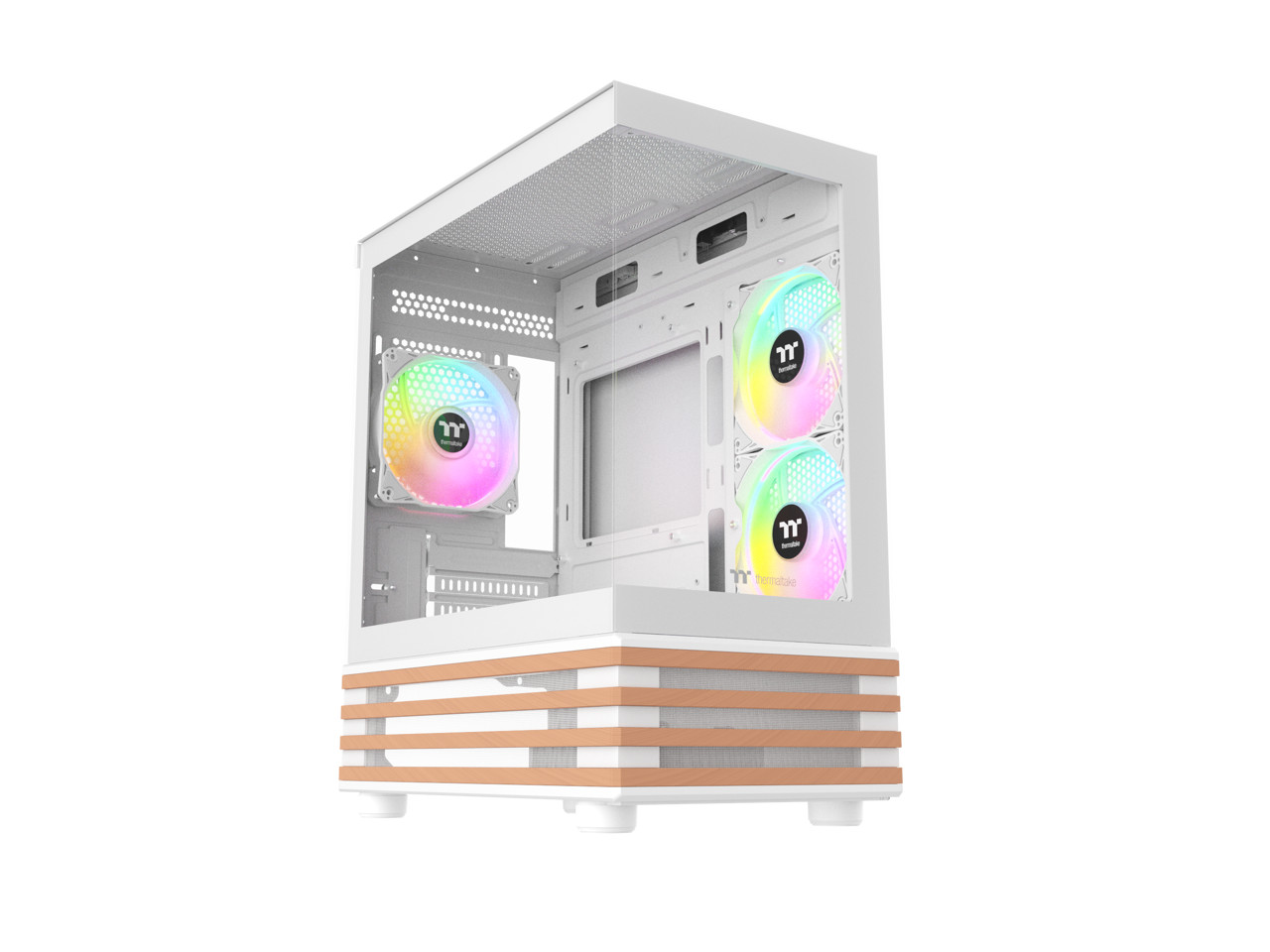 Thermaltake View 170 WS ARGB; Micro Chassis; Bottom Wood Trim; 3x120mm ARGB Lite