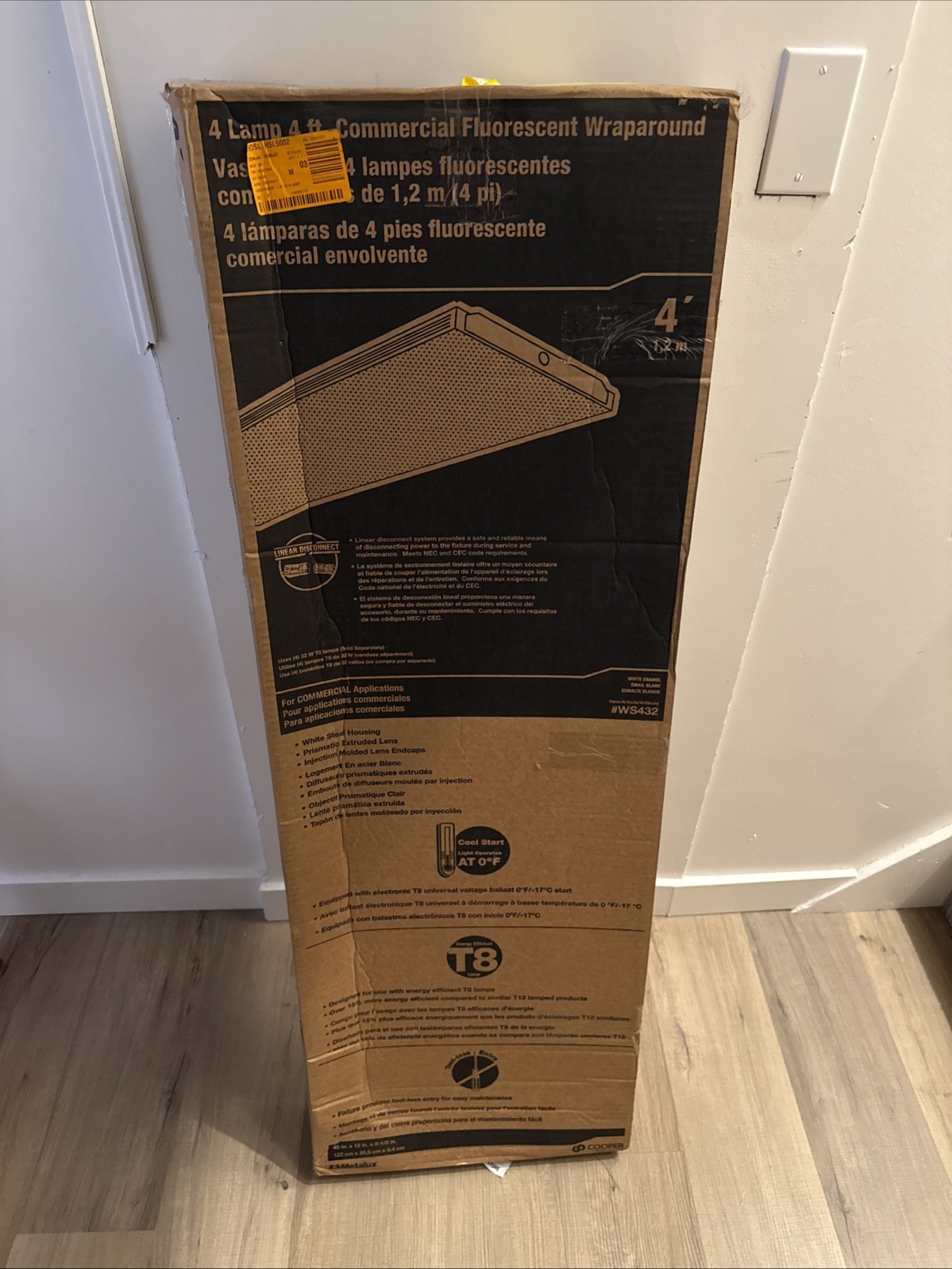 Metalux 4-Light 4 ft. White Wraparound Light