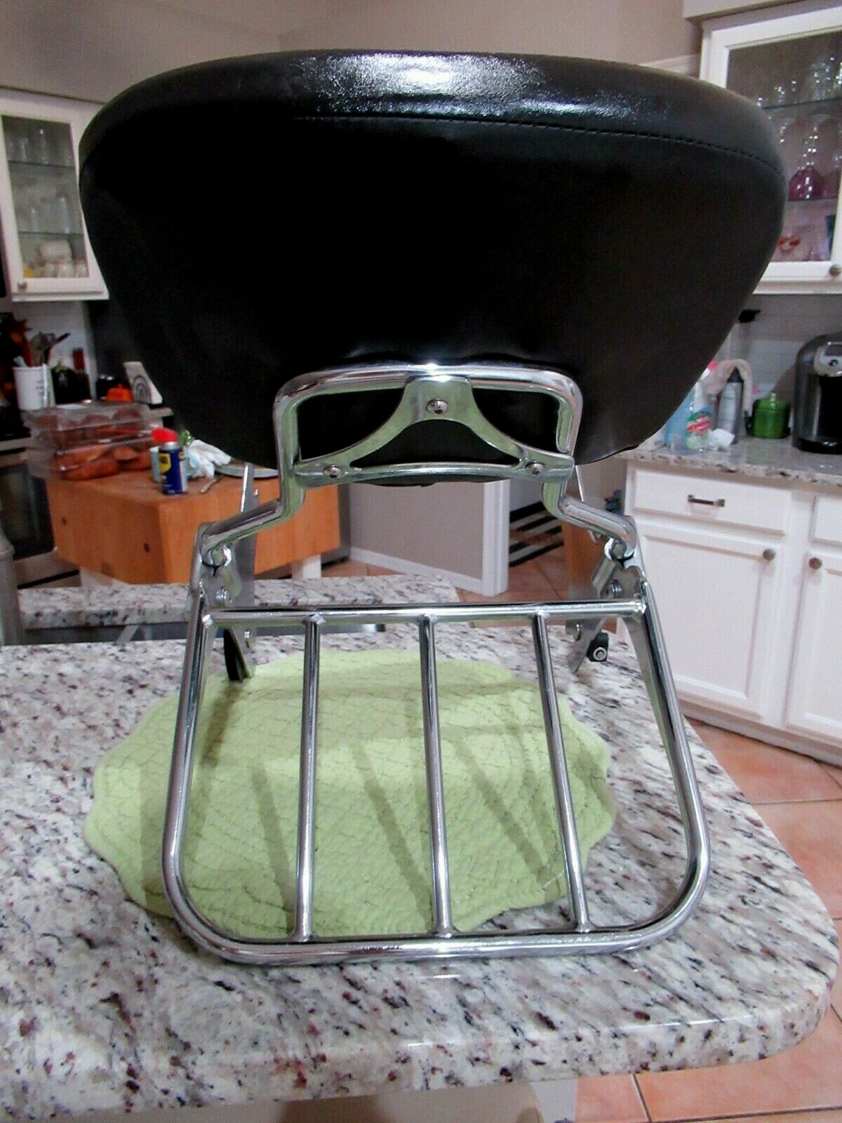 Harley Davidson/ Victory Detachable Rear Seat with rack NICE condition L7.25