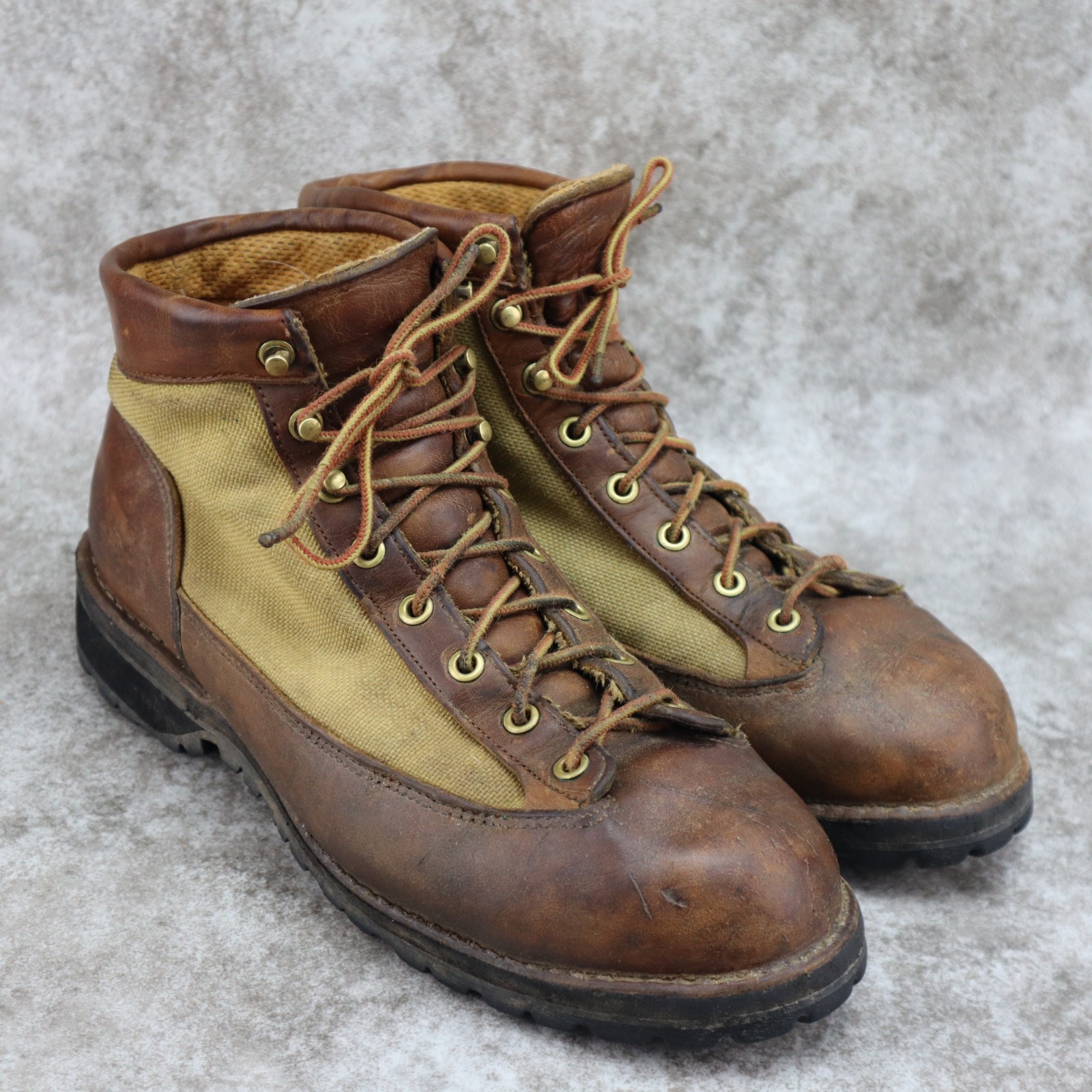 Danner Mountain Light Hiking Boots Brown Leather Canvas Mens Size 10.5 ESTIMATE*