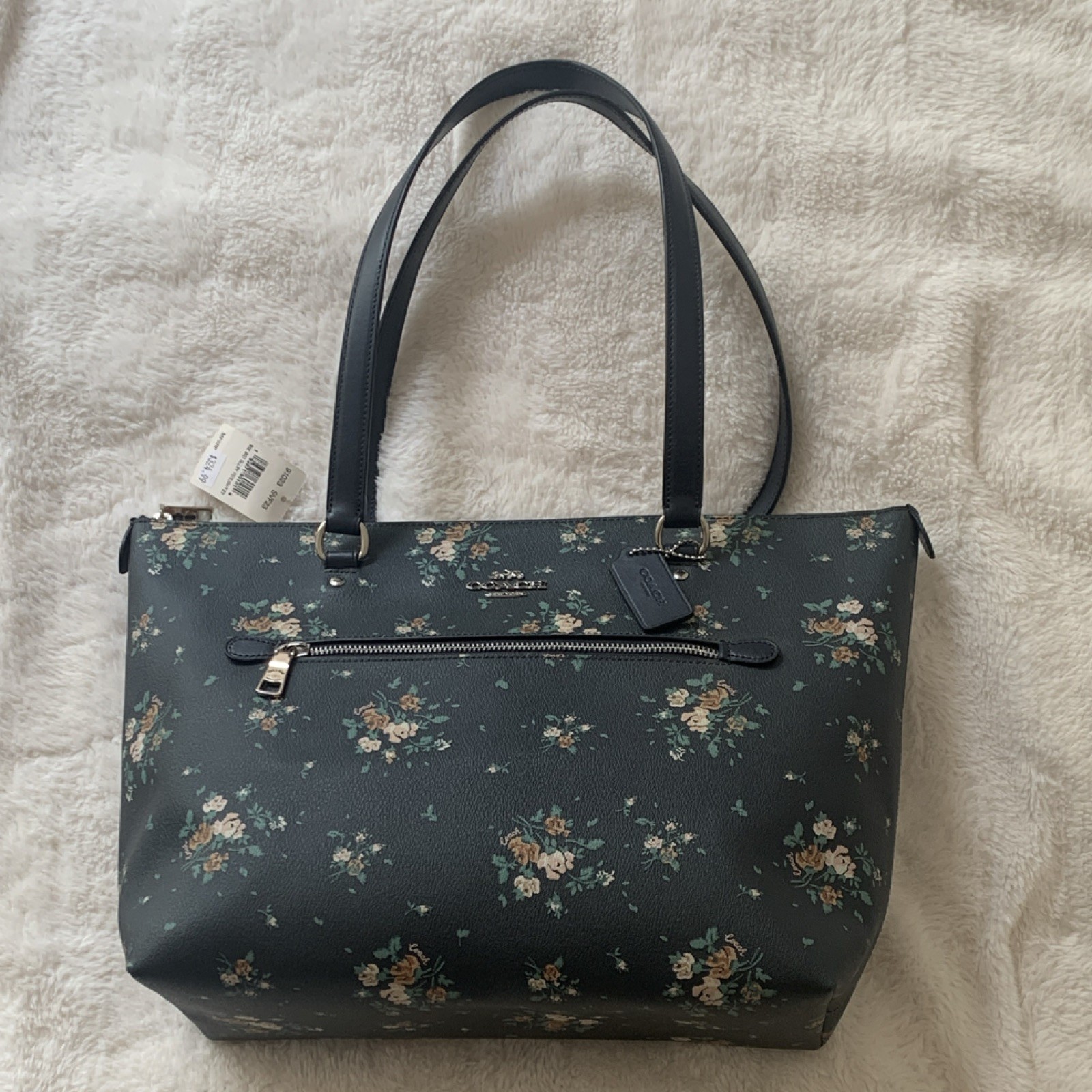 Coach Gallery Large Tote Bag Rose Boquete SV/Midnight Multi Pattern NWT